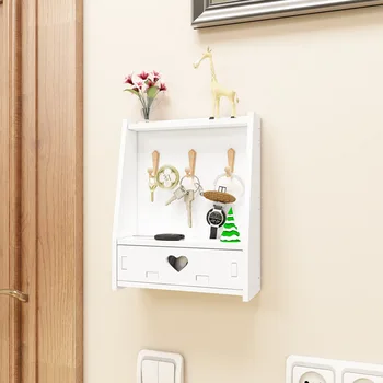 

Wall Hanging Key Hook Jewelry Storage Box Multi-Purpose Wall Hanging Hook Storage Holder Home Wall Decor