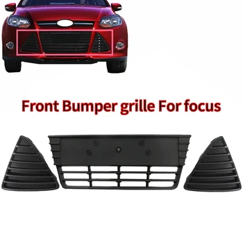 

Front Bumper Lower+Left+Right Grille Cover Set of 3 for Ford Focus 2012-2014