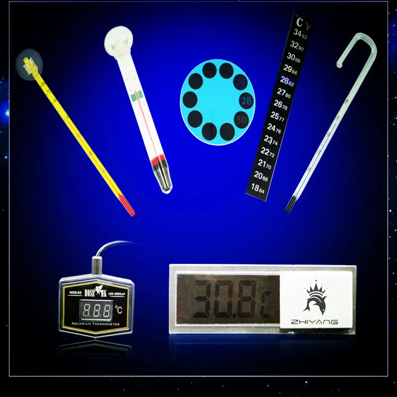 

Zhi yang Fish Tank Thermometer Aquarium Waterproof Floating Thermometer Patch Type Turtle Tank Hook Chubby Thermometer
