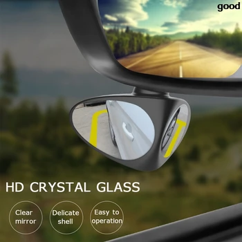 

Car Blind Spot Mirror Wide Angle Mirror 360 Rotation Adjustable Convex Rear View Mirror View Front Wheel Car Mirror