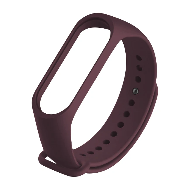 Браслет для Xiaomi mi Band 4 3 сменный ремешок для часов Ремешок для Xiaomi mi band 4 Band 3 браслет Xia mi band 4 зеленый розовый ремешок - Цвет: Wine Red