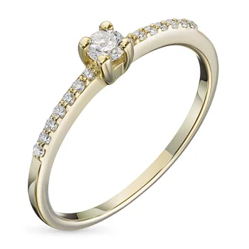 

Yellow gold ring with diamonds e0301kts05150200