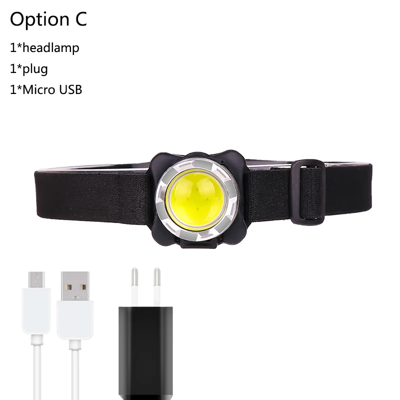 Z50 мощный налобный фонарь USB Перезаряжаемый головной светильник светодиодный головной светильник со встроенным аккумулятором водонепроницаемый Головной фонарь белый красный светильник ing - Испускаемый цвет: Option C
