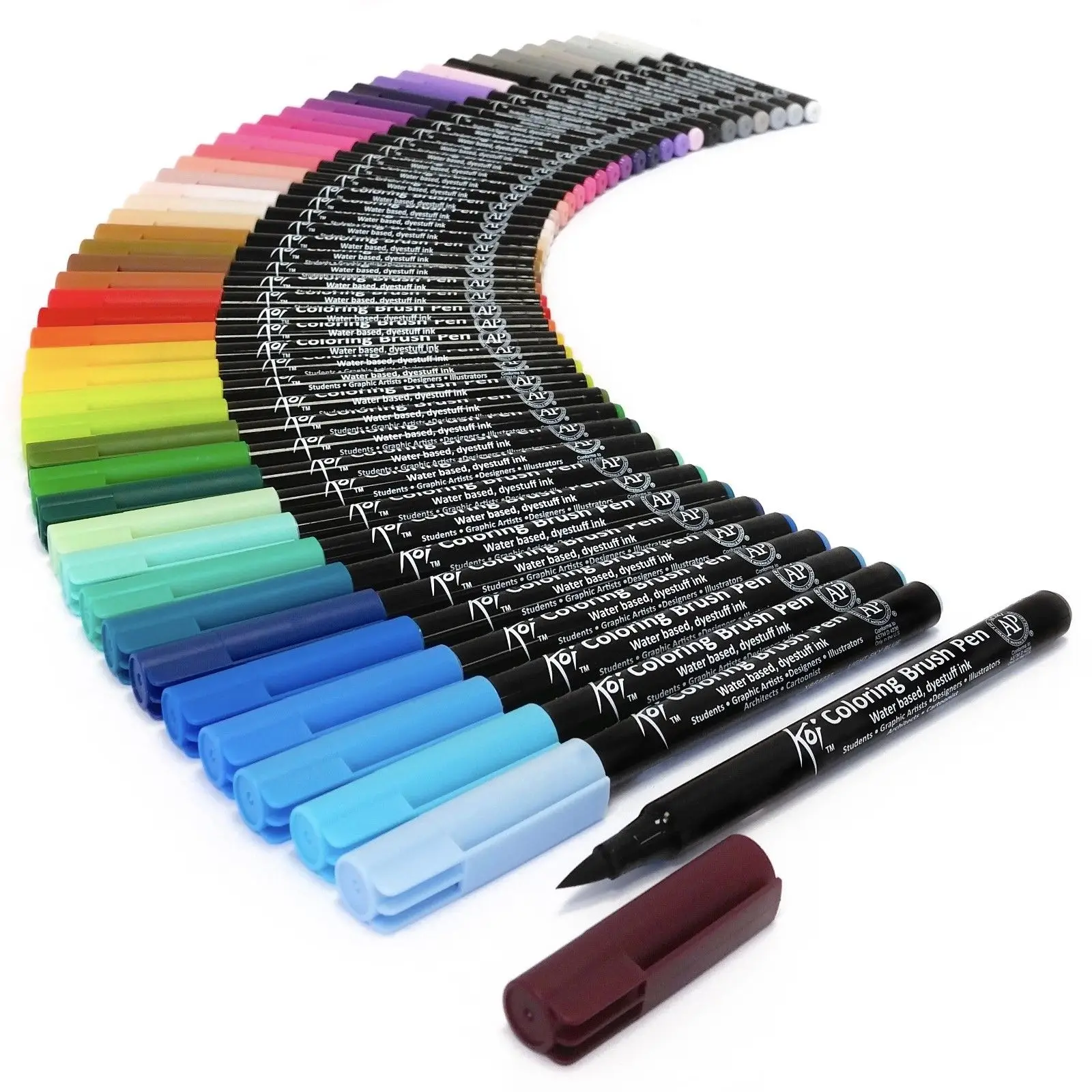 Sakura Koi Brush Pens Watercolor Soft Markers Lettering Pens 49 Colors lettering pens calligraphy brush pens colored pens