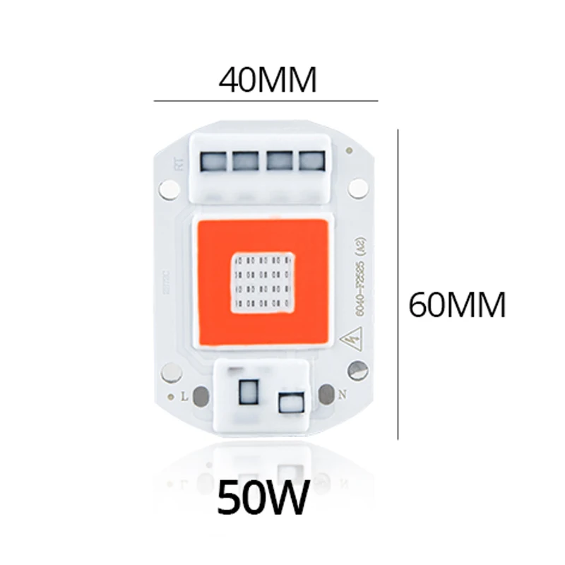 50 Вт 30 Вт 20 Вт 10 Вт Фито лампа для растений цветы COB светодиодный свет для выращивания полного спектра 220 В 110 В Veg DIY светодиодный лампа для растений прожектор - Испускаемый цвет: type 3  50W