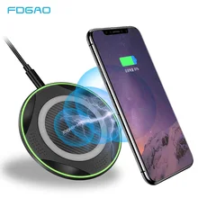 FDGAO 10 Вт Qi Беспроводное зарядное устройство для iPhone X XS Max XR 8 Plus быстрая Беспроводная зарядка для телефона док-станция для samsung S9 S10+ Note 9 8