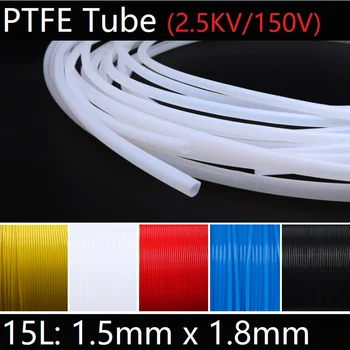 

15L 1.5mm x 1.8mm PTFE Tube F46 Insulated Capillary Heat Protector Transmit Hose Rigid Temperature Corrosion Resistance 150V
