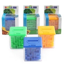 3D куб лабиринт-головоломка коробка для денег и монет коробка экономия денег копилка коробка для хранения монет мозговой шторм игра подарок игрушка для малыша