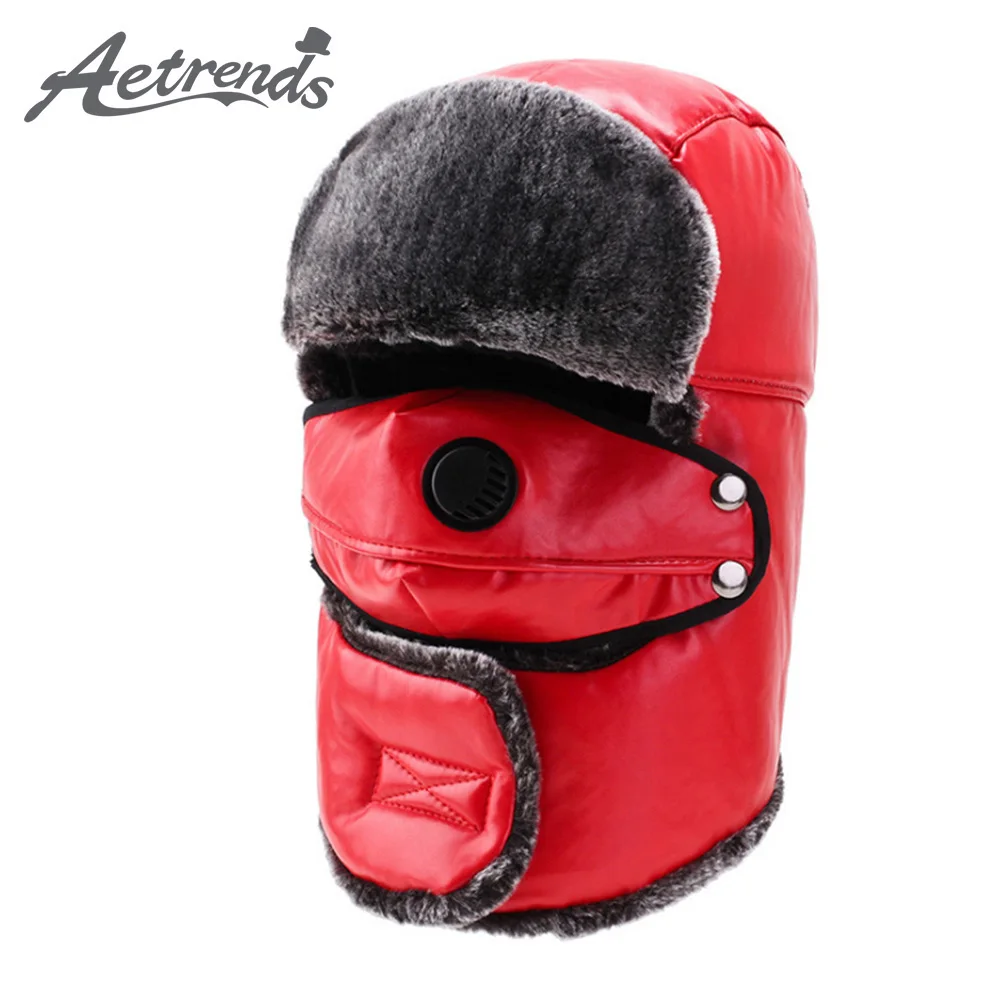 

[AETRENDS] Winter Outdoor Cap Russian Ushanka Aviator Trapper Warm Bomber Hats for Men Z-9969