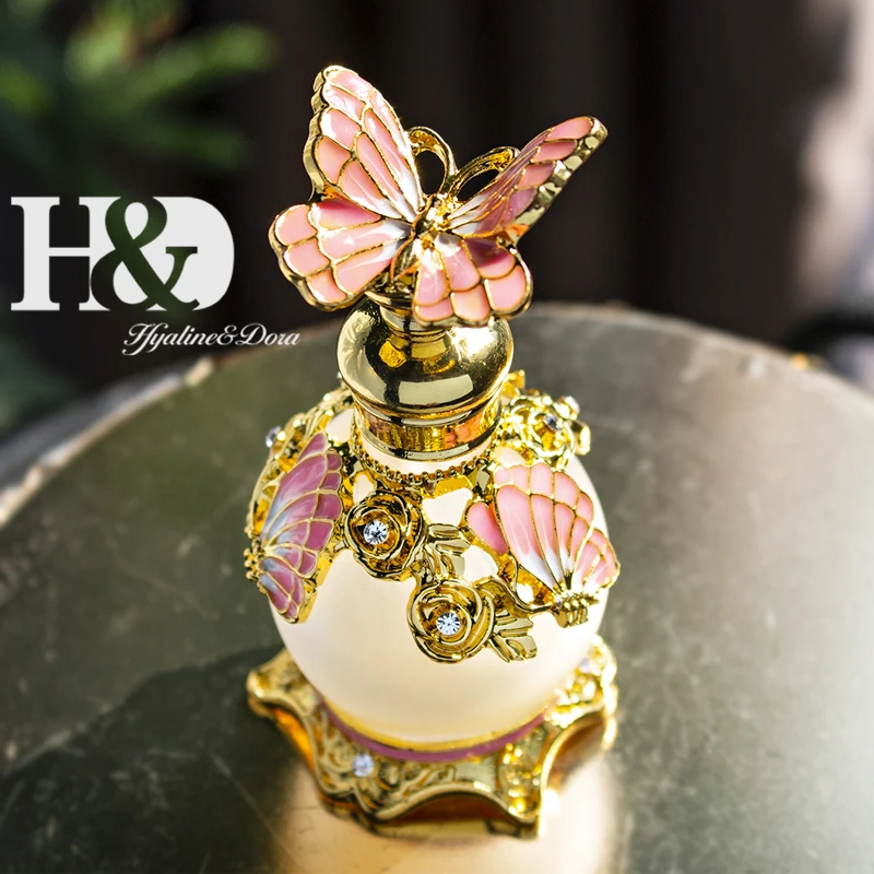 H& D 15 мл бабочка украшенная многоразовая бутылка для духов пустая бутылка для духов Рождественский подарок домашний декор Свадебные сувениры