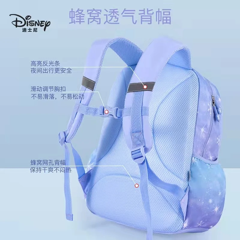 Disney Frozen School Bag For Girls Elas Anna Primary Middle Student Shoulder Causal Orthopedic Backpack Super Light Grade 1-6