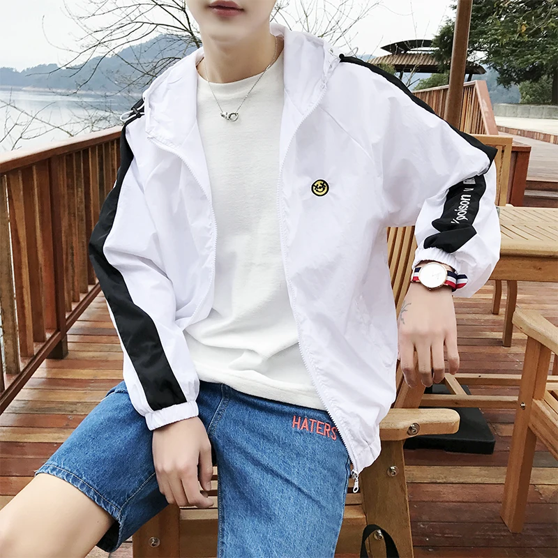 

jacket 2020 New Fashion Outdoors windbreaker Serve Men Ultrathin Motion Student Loose Coat Sunscreen Khaki Clothes Free