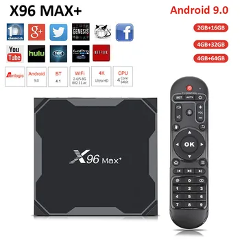 

10pcs/lot Original X96 MAX Plus TV Box Android 9.0 Amlogic S905X3 Quad Core 4GB 32GB 64GB Dual WiFi Bluetooth 4K Set-top Box