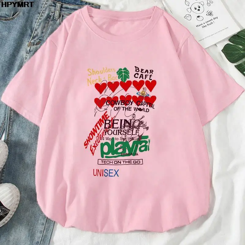 I Love You Letter Print Tshirt Women Casual Sweat Loose Tee Clothes Oversize Summer Crewneck Tops Simplicity Womens T-Shirt Tops t shirt oversize Tees