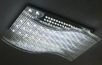 

Modern Crystal Chandelier Lustre Ceiling Lamp Deco Chandeliers RGB 110V 220V LED Bulbs Semiflush Mount Polished Chrome AC 3 Year