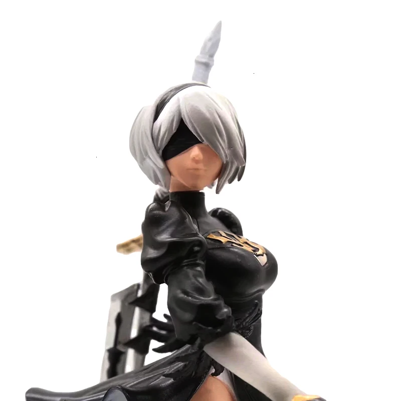 NieR Automata 25 см 2B боевой робот ПВХ Figma подвижные фигурки модель мультфильм фильм Подарок Коллекционные игрушки для детей куклы