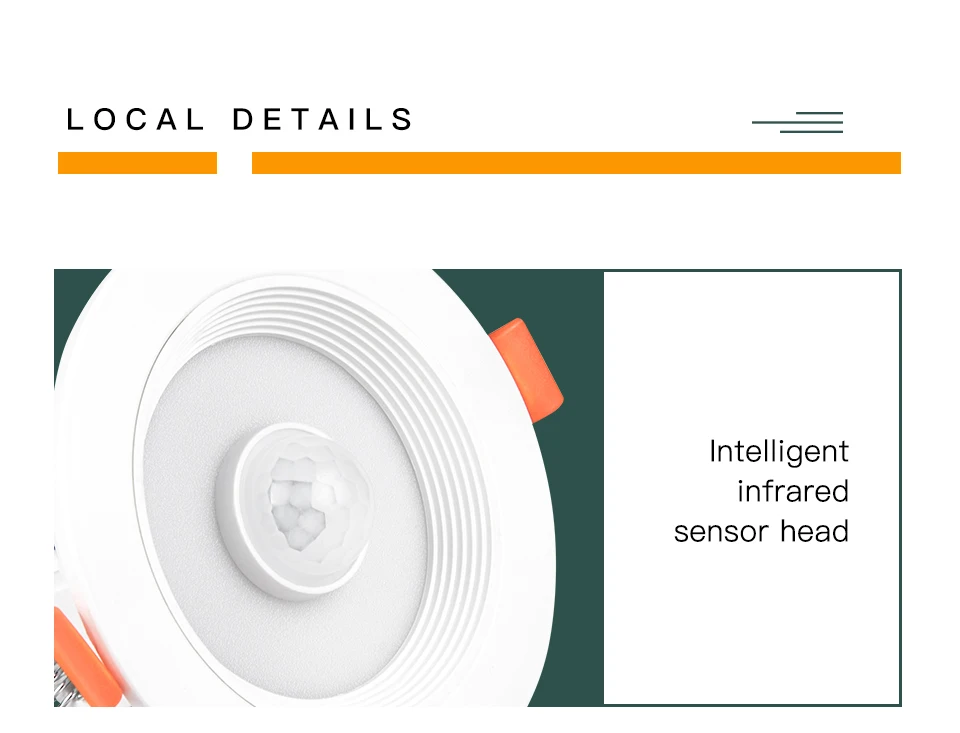 AC 85-265V 5W 10W 15W 20W Round Recessed LED Ceiling Light PIR Motion Sensor Spot Light for Corridor Aisle Auto ON/Off at Night ceiling lamp