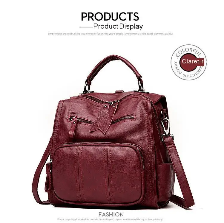 Модный женский рюкзак школьная сумка из искусственной кожи Повседневный дорожный рюкзак черный женский рюкзак