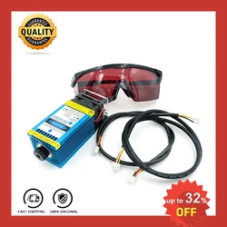 Module Laser bleu, 5.5w, 5500 nm, TTL, pour gravure et découpe sur bois 