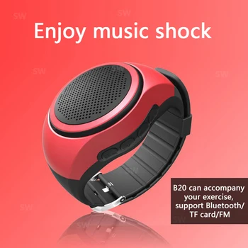 

Portable Wearable Mini Multifunctional Bluetooth Watch Speaker Hands-free TF FM Self-timer Wrist Sports Running Music Center