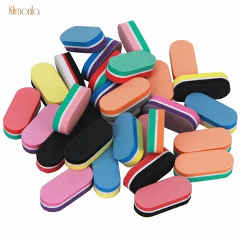 

20Pcs Mini Nail Files Double Colors Disposible Pink Form Nail Buffers Sponge Nail File Buffer Block gift for Beauty Salon Tools