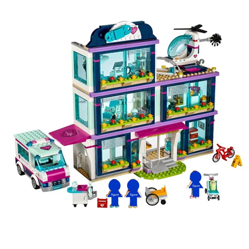 37036 Without Box 37036 строительные кубики, детские игрушки Friends heartlake городская Больничная Модель Набор кирпичей Развивающие игрушки для детей совместимый подарок - Цвет: 37036 Without Box