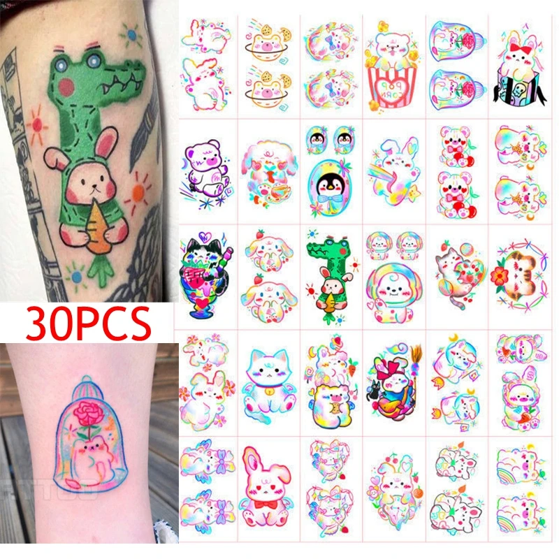 Temporary Tattoo Sticker Waterproof Water Transfer Cute Graffiti Fake Tattoo Face Arm Sticker 50Pcs,tattoo sticker,temporary tattoos