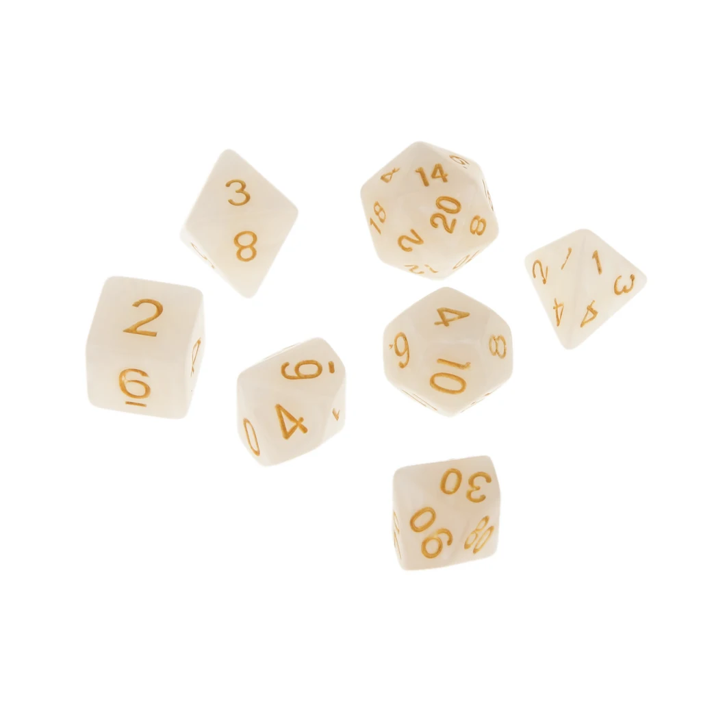 Acrylic Dice 7Die Set (D4/D6/D8/D10/D12/D20) for Dungeons & Dragons RPG TRPG Board Game Theme Party Supplies Acrylic Dice 7Die Set (D4/D6/D8/D10/D12/D20) for Dungeons & Dragons RPG TRPG Board Game Theme Party Supplies