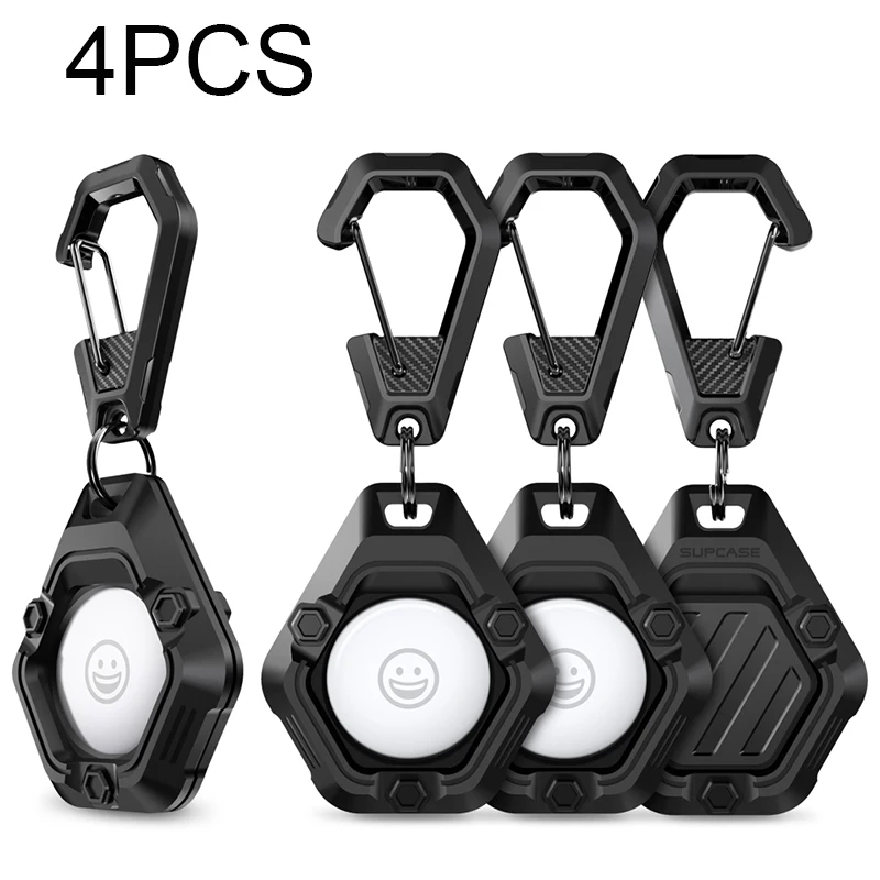 SUPCASE UB Pro Case For Apple AirTag 2nd/1st Gen 2026/2021 Shockproof Silicone Protective AirTag Holder with Keychain Carabiner