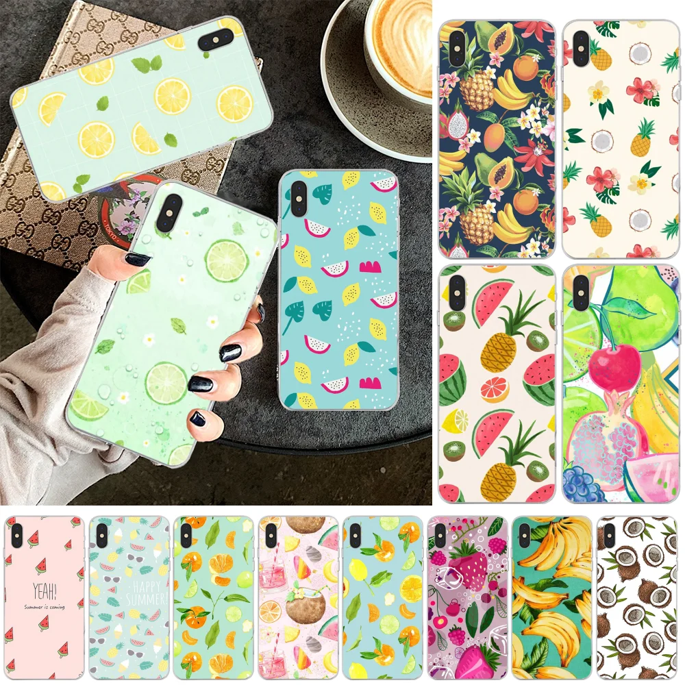 Reayou Summer Fruit Pineapple Watermelon Banana Lemon Cool Phone Case for IPhone 11 Pro XS MAX 8 7 6 6S Plus X 5 5S SE XR | Мобильные