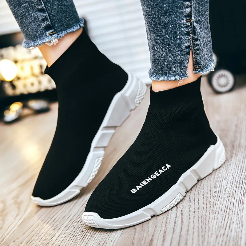 Spring New Men's Shoes Korean Fashion Chain Canvas Shoes High To Help Casual Shoes Men's Shoes Men Shoes Sneakers