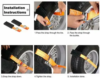 

2pcs Tire Snow Chain Car Vehicle Tyre Anti-Skid Universal Cold-resistant