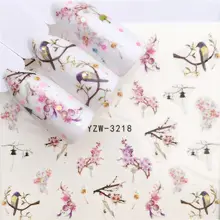 WUF 1 лист стиль наклейка на ногти водная Переводные картинки Одуванчик/цветок/кошка Переводные украшения для ногтей