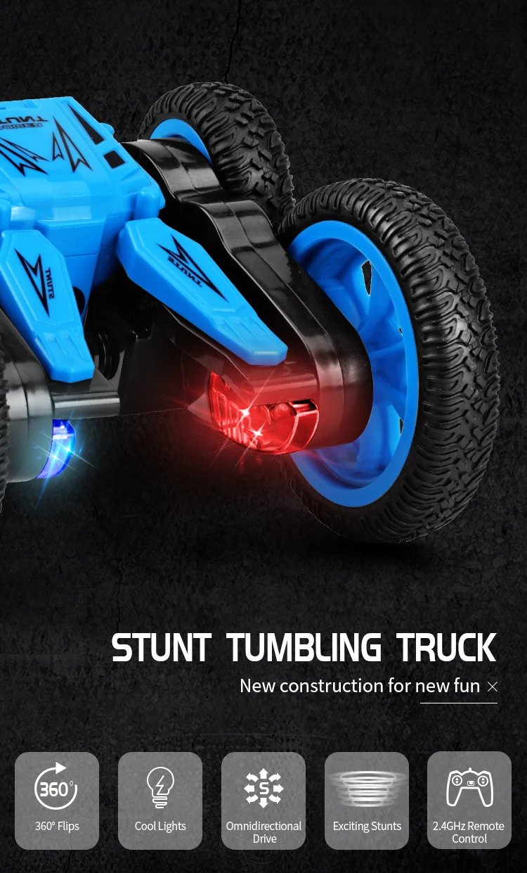 2020 JJRC Q71 Double Sided Drive 360 Degree Flips RC Cars 2.4G RC Race Car Rolling Rotating 4WD RC Stunt Car with Cool Lights