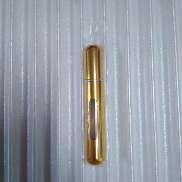 MUB-8 мл многоразовый мини флакон-спрей для духов Алюминиевый распылитель портативный дорожный флакон для духов Пустой косметический контейнер - Цвет: shiny gold
