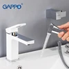 GAPPO Basin Faucets white and chrome waterfall tap basin mixer with spray bathroom sink faucet brass water tap bath faucets ► Photo 3/6