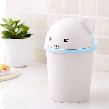 

Trash Can Creative Household Garbage Bin Bedroom Living Room With Small Bear Big Cute Overturned Garbage Can Recycle Bin