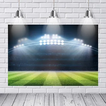

Background Photography Spotlight Staudium Audience Platform Rugby Football Field Custom Photo Background Studio Backdrop Vinyl