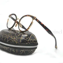 Новые женские кошачьи круглые оправы для очков с оптикой женские модные очки с диоптриями при близорукости рамка с коробкой FML