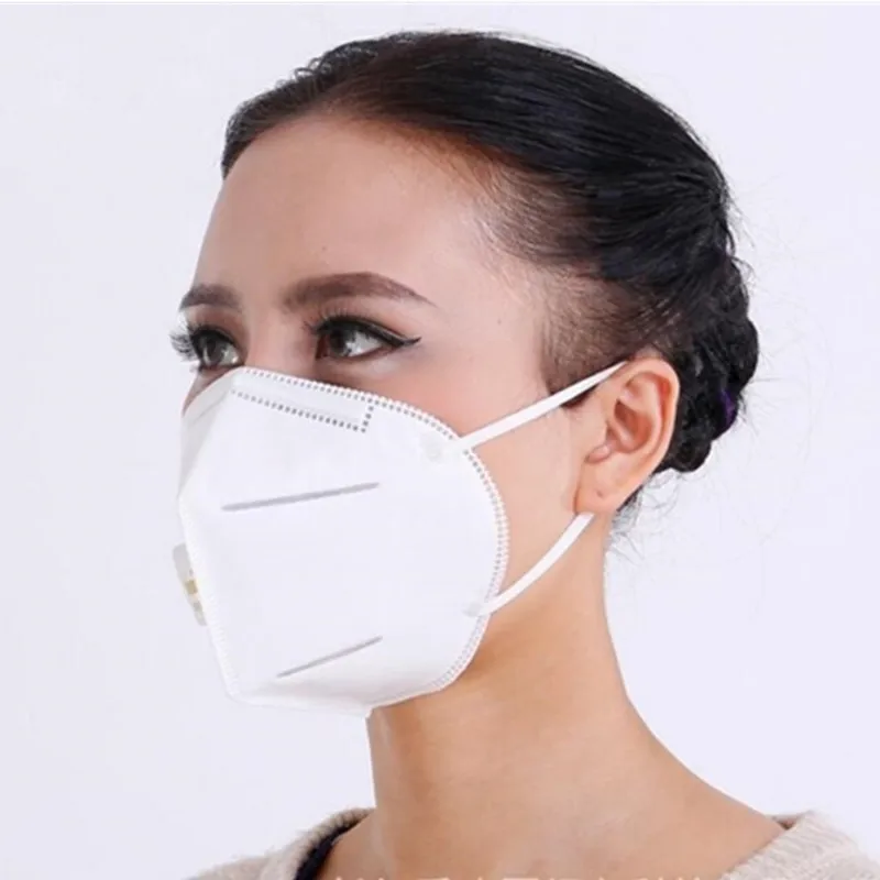 

Hot Sale 10 pcs Solid Color Face Mouth Masks Non Woven Disposable Anti-Dust Dustproof Earloops Face Masks KN90