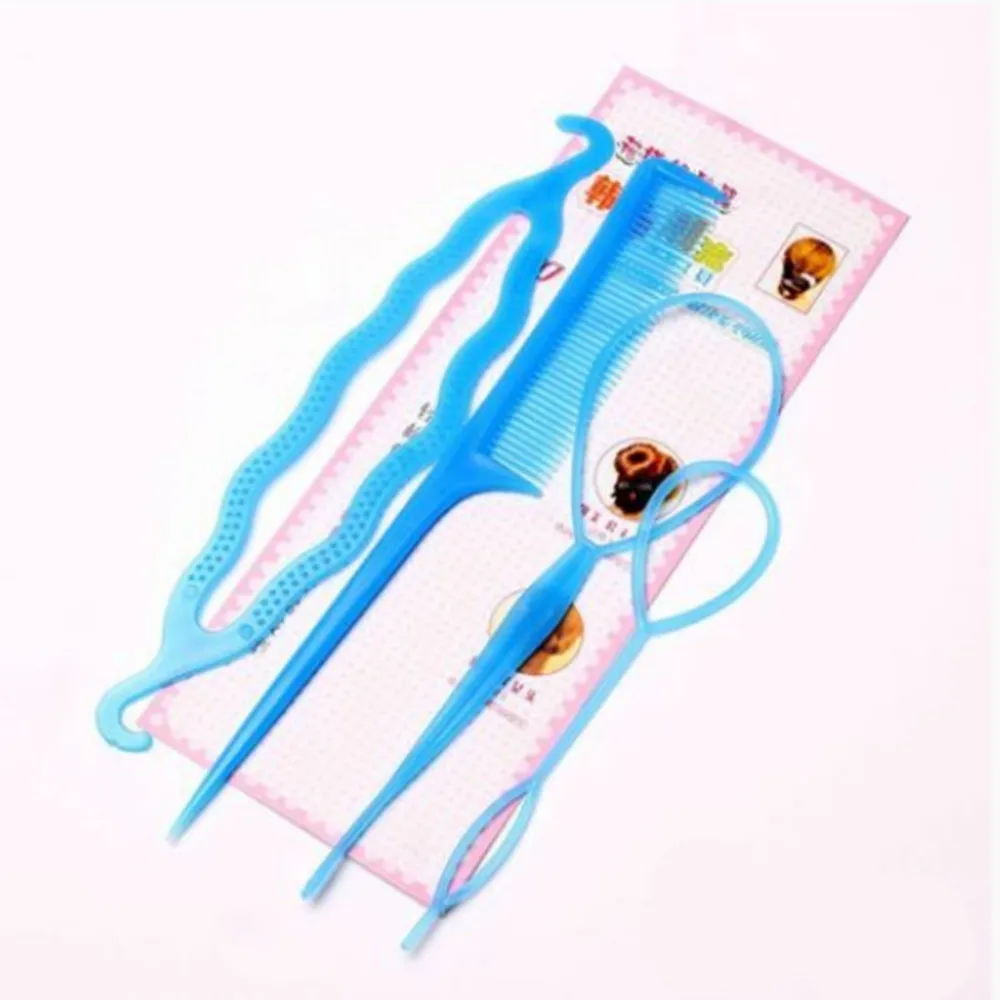 wedding hair clips 4pcs Girls Hair Styling Clip Stick Bun Maker Braid Tool 6 Color Optional A88 hair bow for ladies
