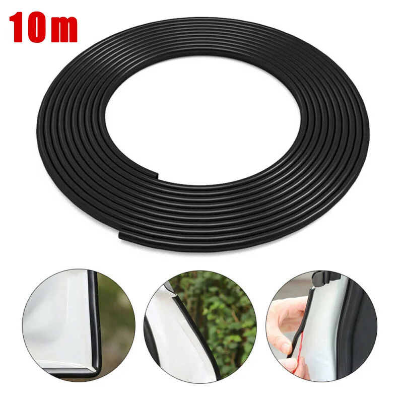 

10M/32ft Molding Rubber Seal Strip Trim Car Door Edge Guard Protector Black