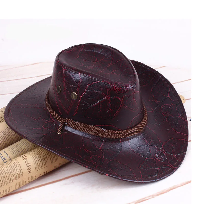 

Vintage Gothic Unisex knight hat Western Cowboy Hat Straw Knight Cowgirl Leather Outback Hat Knight Hat Outdoor Hat Sun Hat 58CM