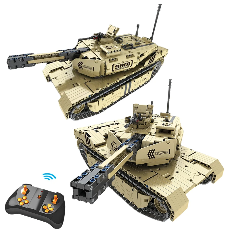 

Military RC M1A2 Tank 50M Distance Can Rotate Launch Building Block Brick Toy Compatible with Legoings Blocks US Army 1276pcs