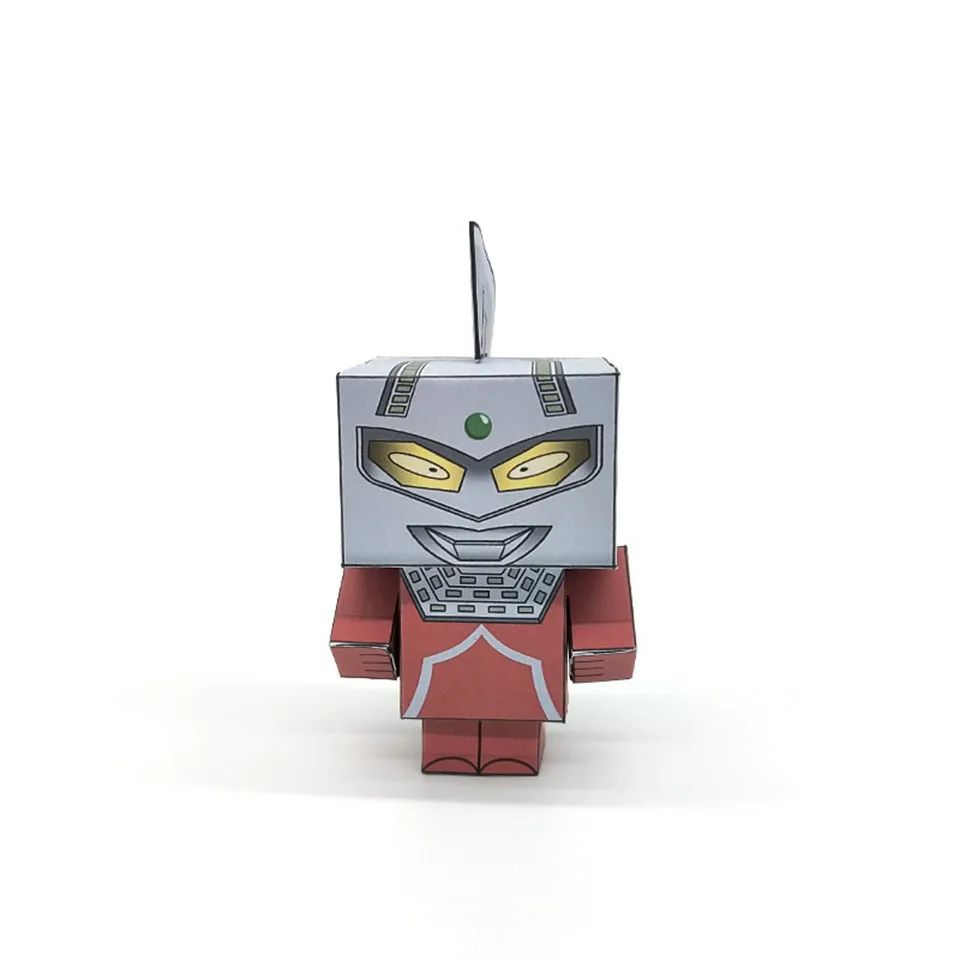 No-glue Ultraman Seven Mini Складной режущий милый 3D бумажная модель бумажное ремесло Аниме Фигурка DIY Cubee дети взрослые игрушки для рукоделия CS-017