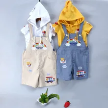 Летний Стиль, детские штаны на подтяжках в японском стиле, шорты хлопковый тонкий Детский комплект с короткими рукавами с изображением волшебной шляпы