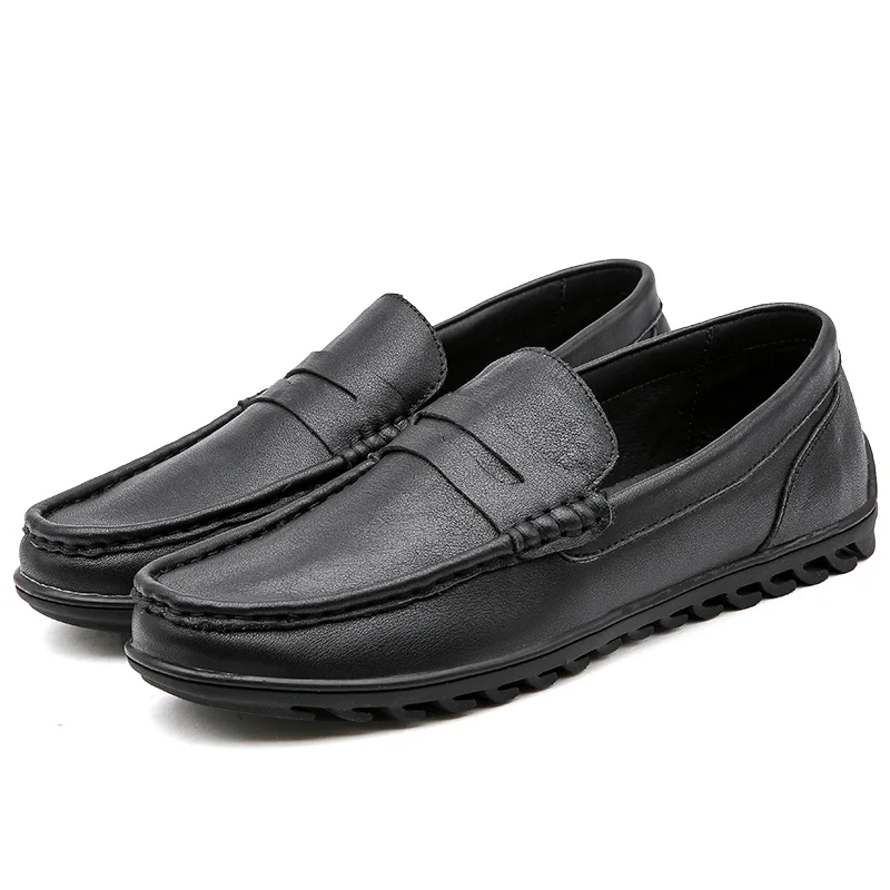 Men Loafers Designer Shoes Men High Quality Men Shoes Fashion Brand Mens Style Shoes Sneakers Men Casual Leather Shoes Sell Hot - Цвет: Черный