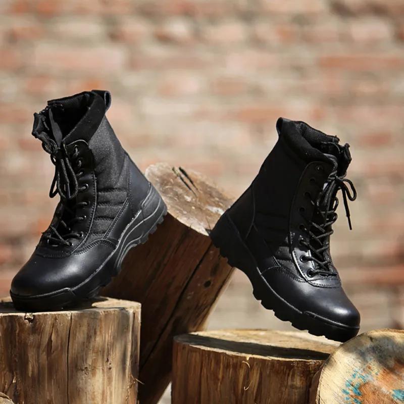 Спецназ, тактические ботинки, для улицы, для мужчин, для пустыни, боевые, походные ботинки, противоскользящие, износостойкие, на шнуровке, треккинговые, высокие кроссовки