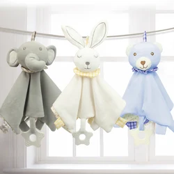 Toallas de peluche suaves para recién nacidos, juguete de felpa suave para bebés de 0 a 12 meses, mordedor de felpa para dormir