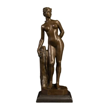 

Western design bronze nude naked european lady statue sculpture